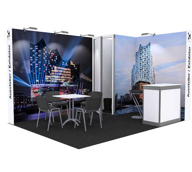 Ausstellungspaket 12m² Textildruck