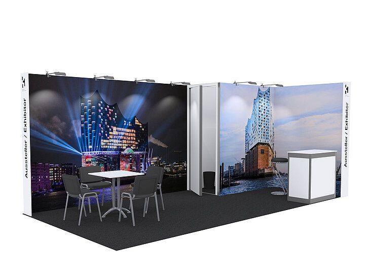 Ausstellungspaket 18m² Textildruck