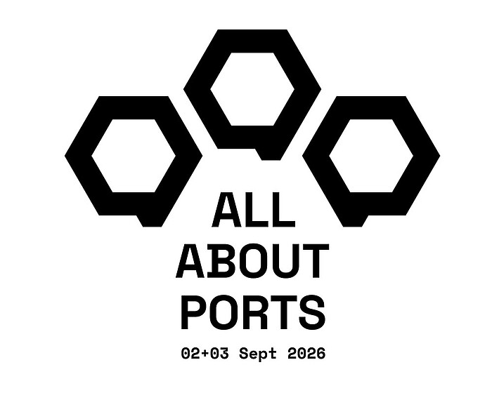 ALL ABOUT PORTS Logo mit Datum 2026