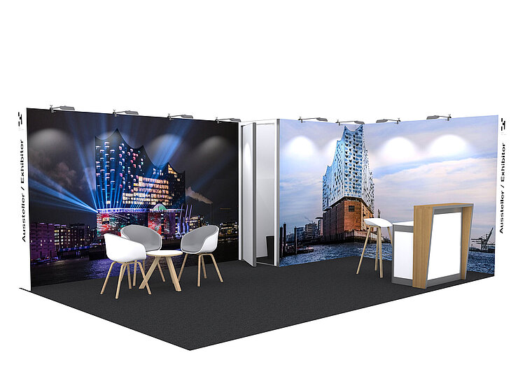 Ausstellungspaket 24m² Textildruck