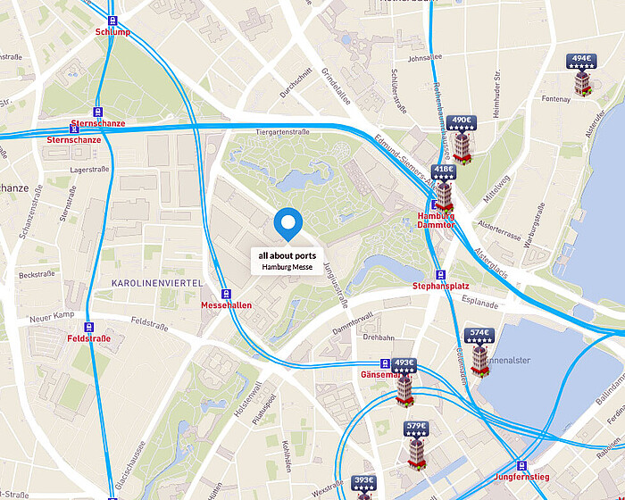 HotelMap all about ports | Screenshot